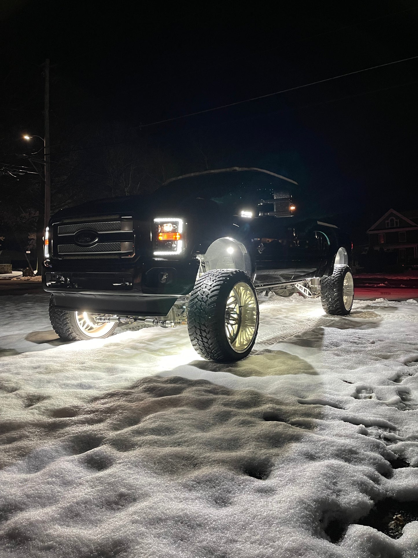 Pure White Double Row Wheel Lights