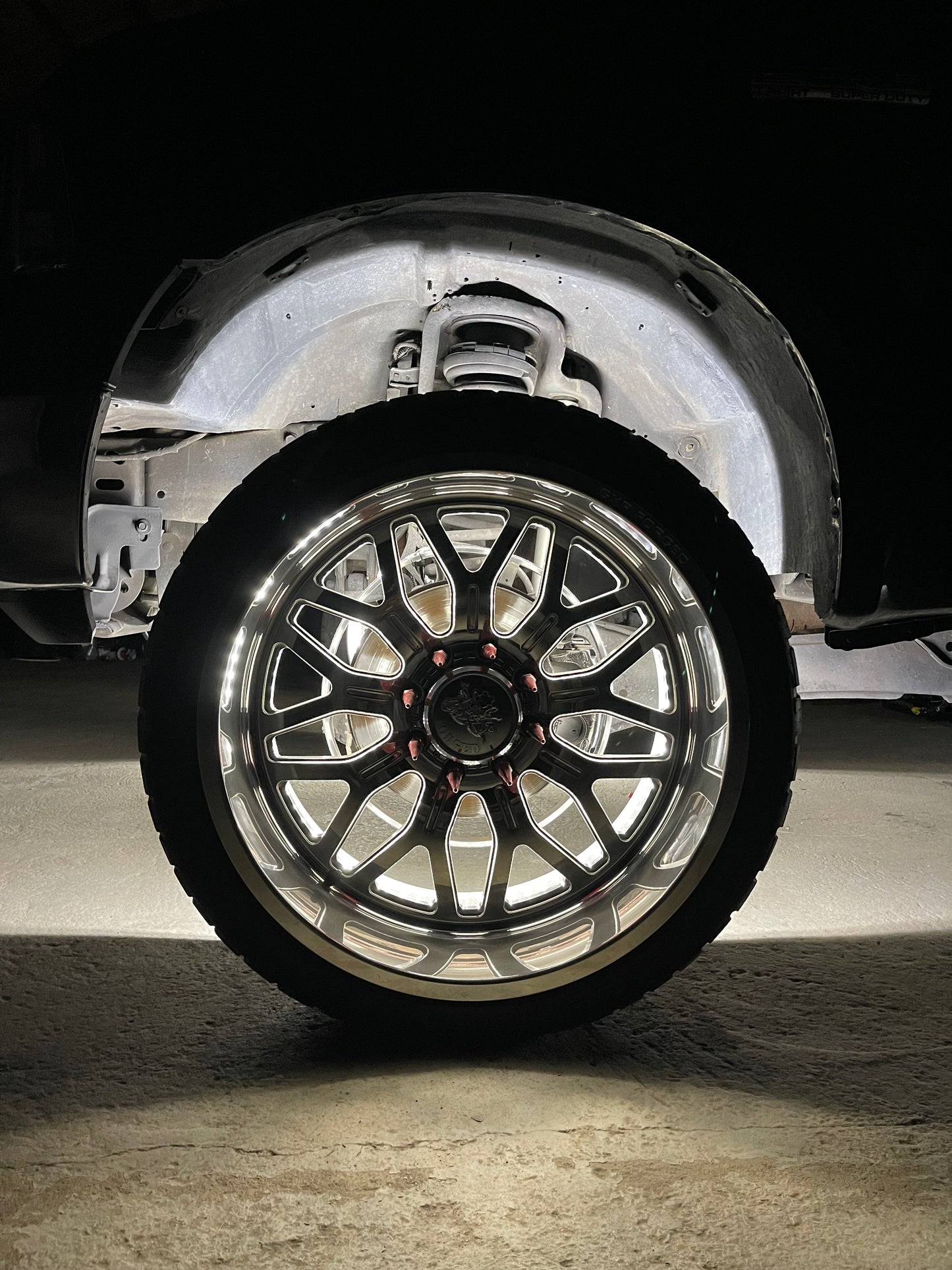 Pure White Double Row Wheel Lights
