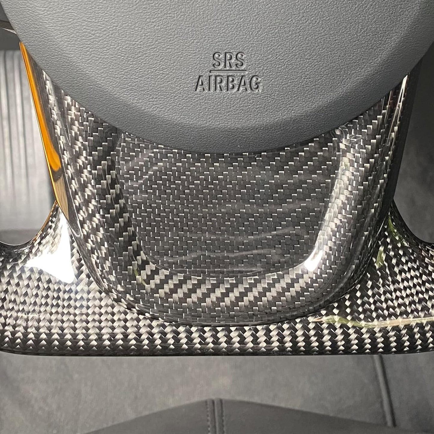 Carbon Fiber Steering Wheel Trim - Toyota A90 Supra