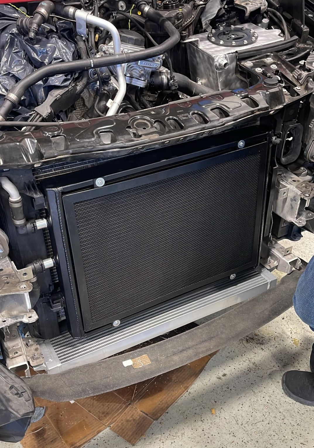 MAD BMW S55 Front Mount Heat Exchanger w/ Heat Shield M3 M4 M2 Competition