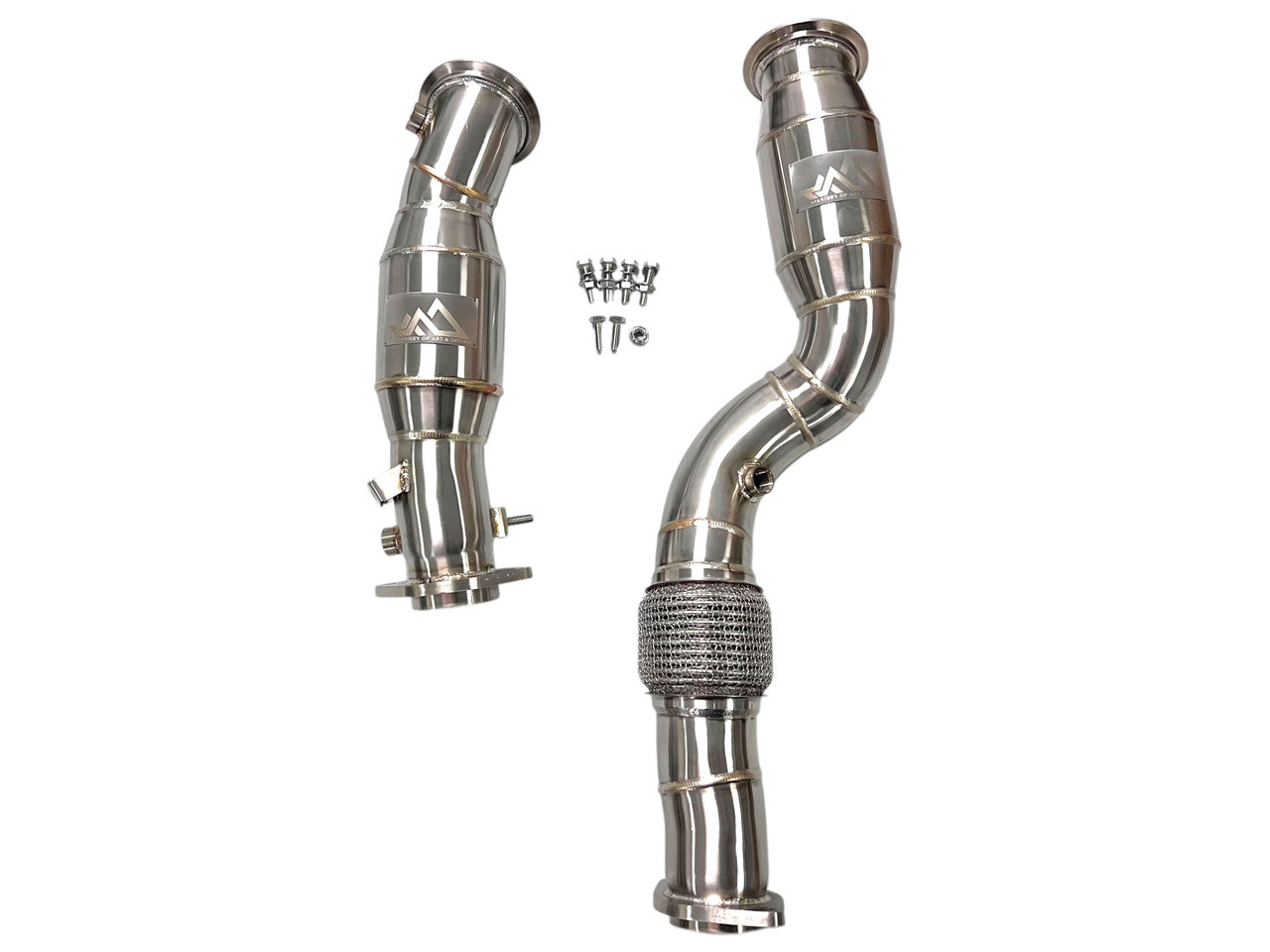 MAD BMW S58 Catted Downpipes M2 M3 M4 G87 G80 G82 G83 W/ Flex Section