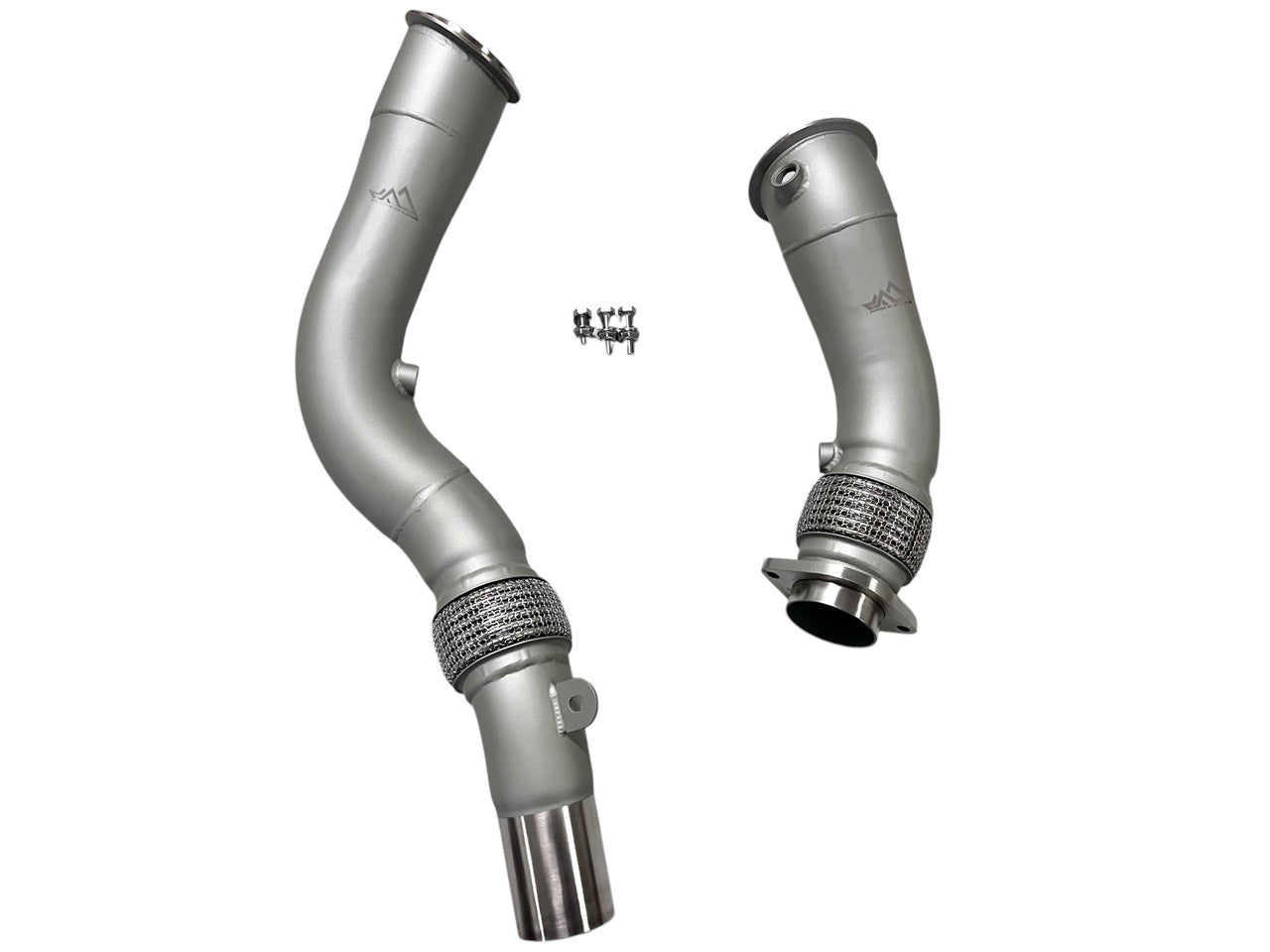 MAD BMW S55 3.5" Fat Boy Downpipes M2C M3 M4 W/ Flex Section