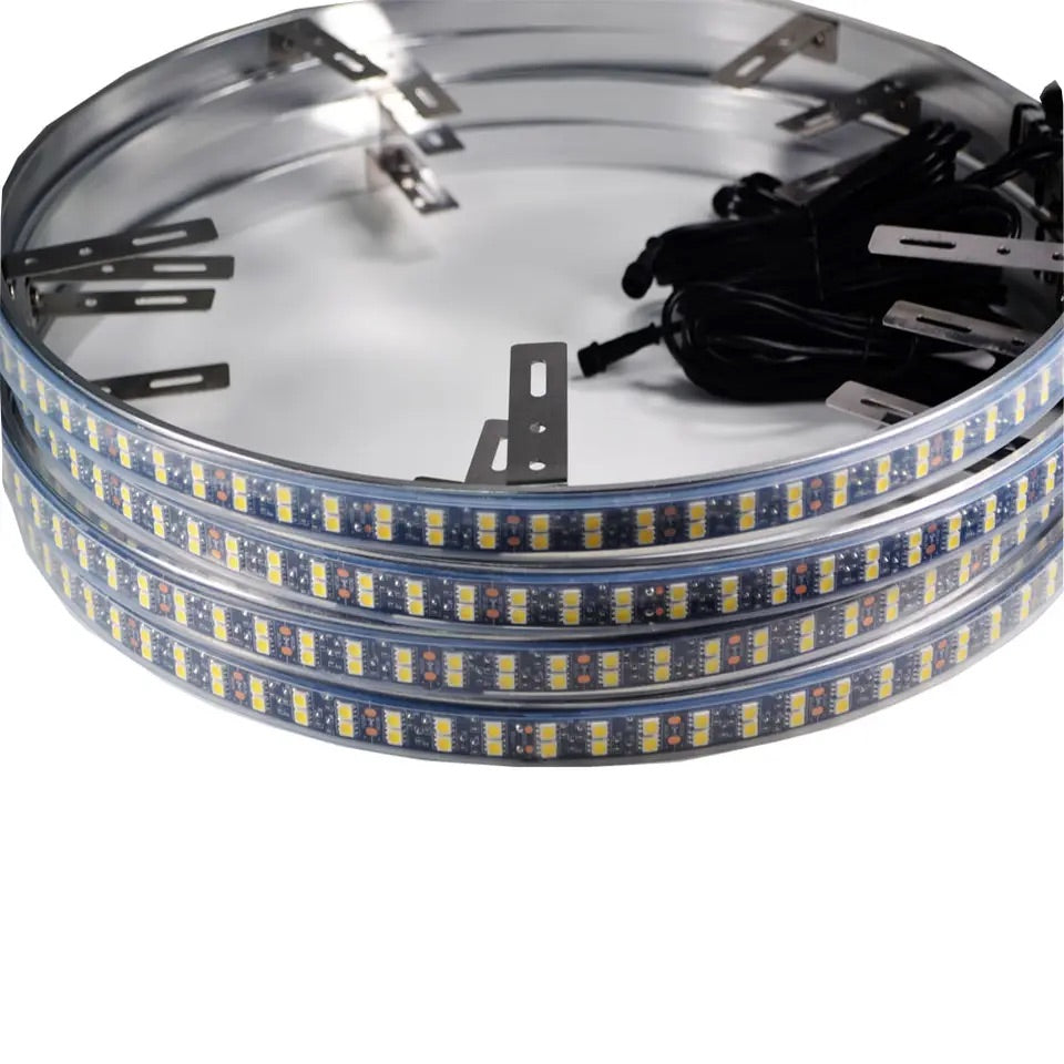 Pure White Double Row Wheel Lights